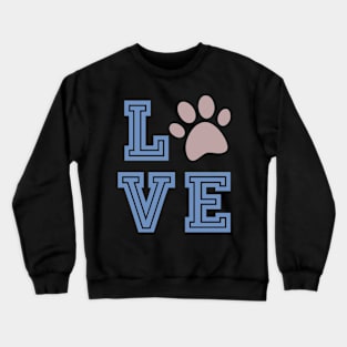 Cute Cat Gift With Paw Print, Love My Cat Crewneck Sweatshirt
